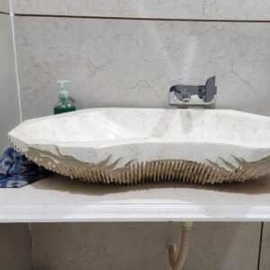 Asian Beige Stone Wash Basin